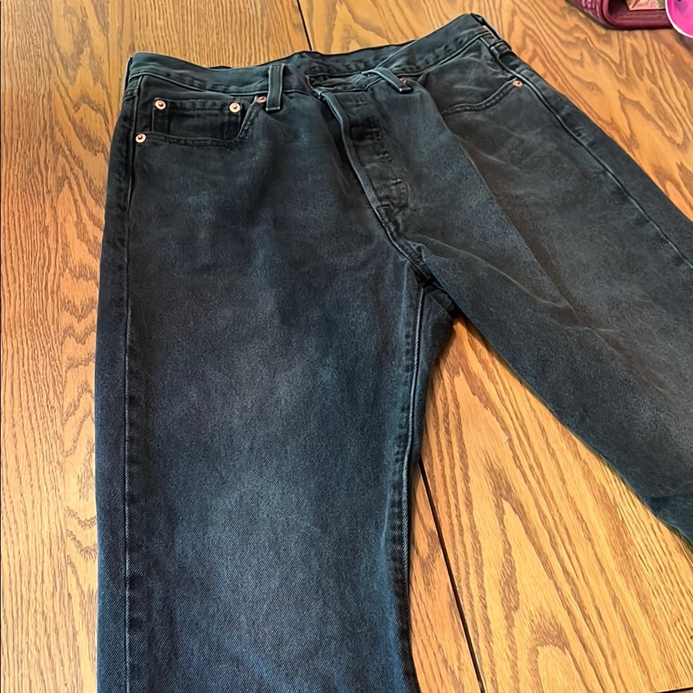 Levi's Women's Straight Leg Jeans — Black Wash - Picture 5 of 12